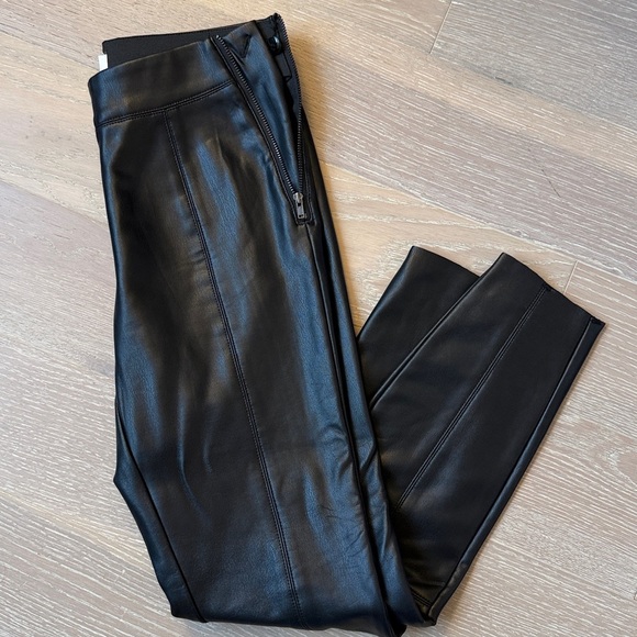 Topshop Faux Leather Skinny Pants (Petite) - Picture 2 of 8